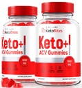 rize laboratorier - Keto Bites ACV Gummies for Advanced Weight Loss, Alle naturlige Apple Cider Vincities Supplement (120 Gummies)