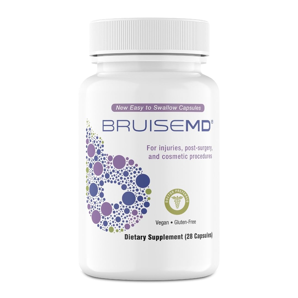 Arnica 1. 000mg og Bromelain 500 mg 2. 400GDU / g supplement til blå mærker og hævelse, let at synke kapsler (7-dages forsyning) - Avanceret blå mærker behandling formel