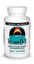 Source Naturals Vitamin D-3 2000 iu Understøtter Bone & immunforsvar - 200 Softgels
