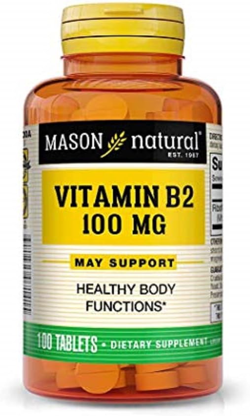 Mason Vitaminer Mason Natural B2 100mg Tablets, 100 Count