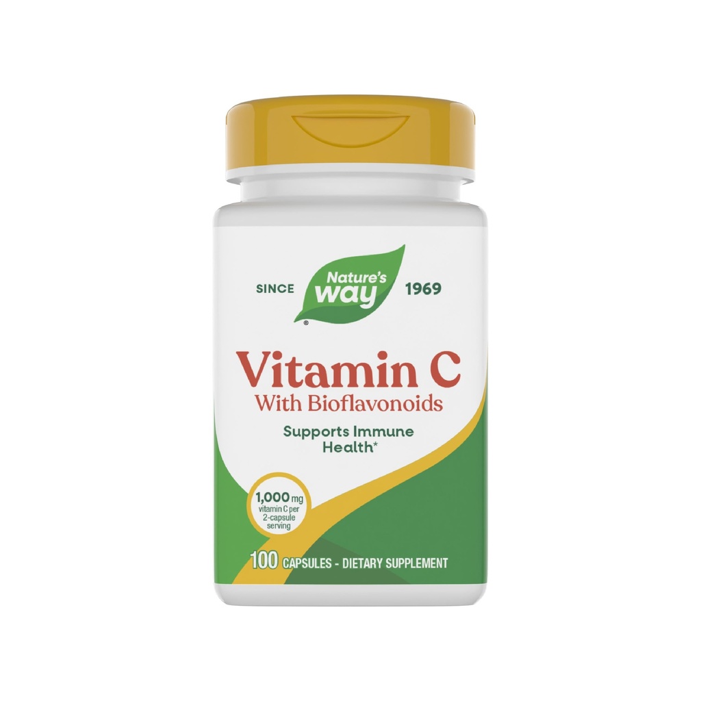 Nature’s Way Vitamin C with Bioflavonoids Immune Support 1000 mg per Serving 100 Capsules
