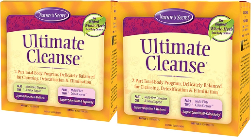 Nature 's Secret Ultimate Cleanse Two 120 Tablets (pakke med 2)
