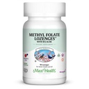 Maxi Health Methyl Folate Lozenges med B12 & B6, Formlet hukommelse, Kardiovaskulær Health Hormone & immunsupport Gluten Free, Kosher Berry, 90 Greve