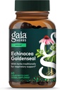 Gaia urter Echinacea Goldenseal - immunsupportsupplement til opretholdelse af et sundt luftvejssystem - med økologisk Echinacea og Goldenseal Root - 60 Vegansk flydende Phyto- kapsler (10- dages forsyning)