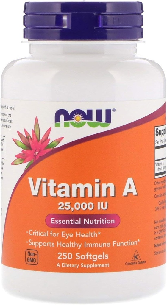 Vitamin A fra Fish Lever Oil, 25000IE, 250 Sgels by Now Foods (pakke med 6)