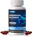 Magnesiumtilskud Softgel, Easy Absorption Magnesium Glycinat Gelatine Kapsel 400mg, høj biotilgængelighed Magnesium til søvn & ro Support, Nervøs, Muskel & Ben Sundhed