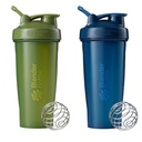 BlenderBottle Classic Shaker Flaske Perfekt til Protein Shakes og Pre Workout, 28-Ounce (2 Pack), Moss og Navy