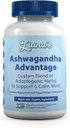 Ashwagandha Advantage, USDA Organic Blend for Stress Relief, Mood & Adrenal Support. Lavet med Ashwagandha, gurkemeje, Spirulina, og More- 60 Kapsler Pure Non- GMO Vegan Supplement