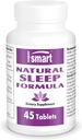 SuperSmart - Natural Sleep Formel (Advanced Formel) - med L- Tryptophan, Valerian Root, Hop, Eschscholzia Californica - Herbal Supplement124; Non- GMO & Gluten Free - 45 tabletter