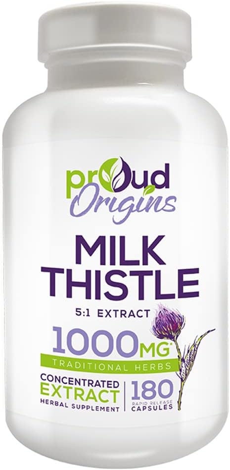 1000mg Milk Thistle hjælper med at bevare sund lever funktion, Optimer sundhed, hurtig frigivelse, Gluten gratis kosttilskud - 6-måneders levering