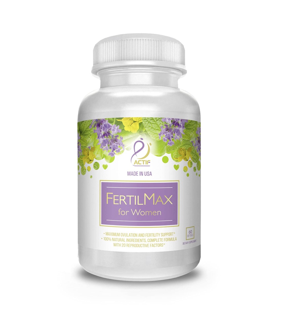 ACTIF FertilMax til kvinder - # 1 Fertilitet supplement og ægløsning støtte, maksimal styrke, klinisk bevist - ikke-GMO, Made in USA, 60 Greve