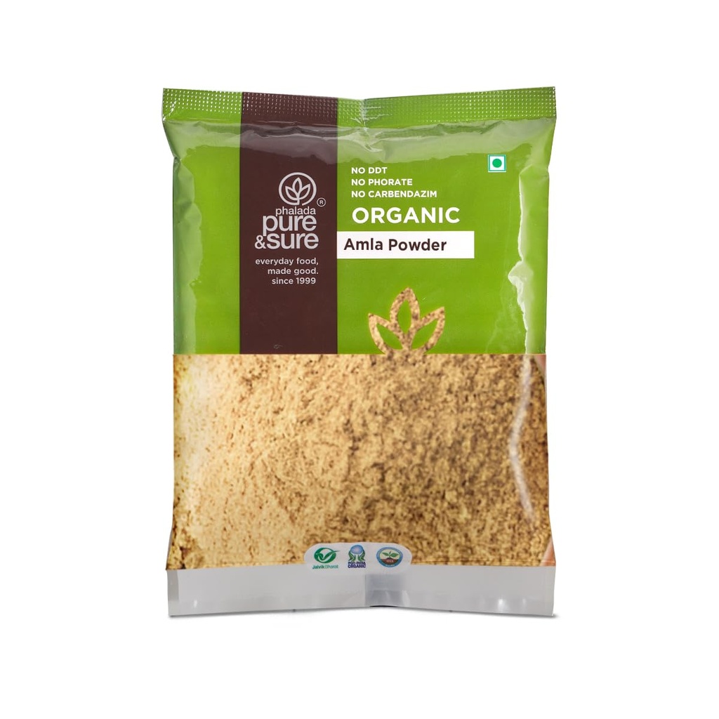 Pure & Sure Organic Amla Powder Dex124; Herbal Superfood Kosttilskud
