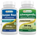 Best Naturals Konjac Root 2000 mg & Ashwagandha Extract 500 Mg
