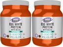 Now Sport Nutrition, Egg White Protein, 16 g med BCAA, Unflavored Powder, 1.2 -Pound (pakke med 2)