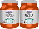 Now Sport Nutrition, Egg White Protein, 16 g med BCAA, Unflavored Powder, 1.2 -Pound (pakke med 2)