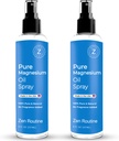 Pure Magnesium Oil Spray – 8oz (2-Pack) – USP Grade – Magnesium Oil for Feet, Body, Muscles & Leg Cramps – Topical Magnesium Glycinate, Aceite de Magnesio, Organic Magnesium Chloride – Made in the USA