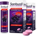 Sambucol Black Elderberry Tablets with Vitamin C & Zink - Immunsupport, Sort Elderberry with Zink and Vitamin C Effervescent Tablets, High Antioxidants, Drink Fizzies- 30 Greve