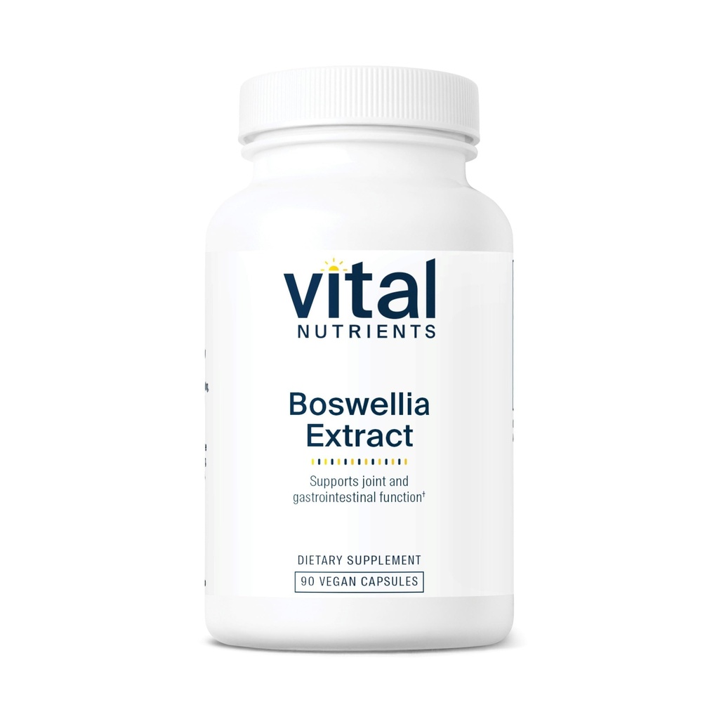 Vital Nutrients Boswellia Extract 400mg - Boswellia Extract Capsules - Herbal Support for Joint, Immun, og fordøjelsessygdomme - Gluten, Dairy, Soy Free - Non- GMO - 90 Capsules