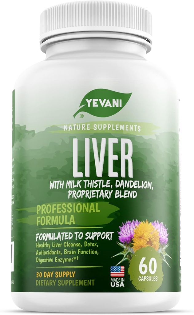 100% Ren leverrense Detox Support Formel - Herbal Lever Support - Milk Thistle, Mælkebøtte Root, Beetroot, Artiskoke Extract, Leversundhed - Jujube Milk Thistle Detox Kapsler