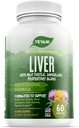 100% Ren leverrense Detox Support Formel - Herbal Lever Support - Milk Thistle, Mælkebøtte Root, Beetroot, Artiskoke Extract, Leversundhed - Jujube Milk Thistle Detox Kapsler