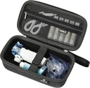 RAIACE Hard Storage Case for Portable håndholdte Inhaler Nebulizer Machine, Astma Inhaler Travel Bag. Byg-i mesh lomme til medicin og tilbehør. (kun tilfælde) - sort