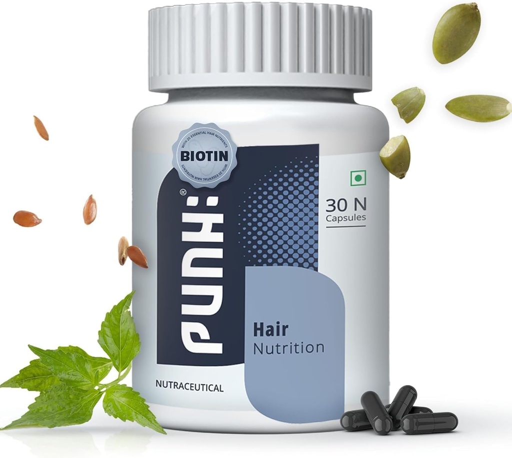 Hår Nutrition Supplement med biotin, vitaminer, mineraler, aminosyrer & DHT blokkere til hårvækst, nærende, Styrker & Reducerer hårfald for mænd og kvinder - 30 Veg kapsler