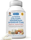 ANDREW LESSMAN Ultimate Calcium- Magnesium Intensive Care med vitamin D3 & K2 MK7- 120 mcg - 720 kapsler - Knogle- og Skeleton Health Essentials. Rolig, let at sluge, Super Opløselig. Ingen tilsætningsstoffer