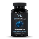 AI Brain Nootrop supplement til fokus, hukommelse & mental Clarity forbedring kapsler til mænd og kvinder, Caffe- Gratis daglig kognitiv støtte med Bacopa, Alpha GPC & vitamin B6, 60 Vegetariske kapsler