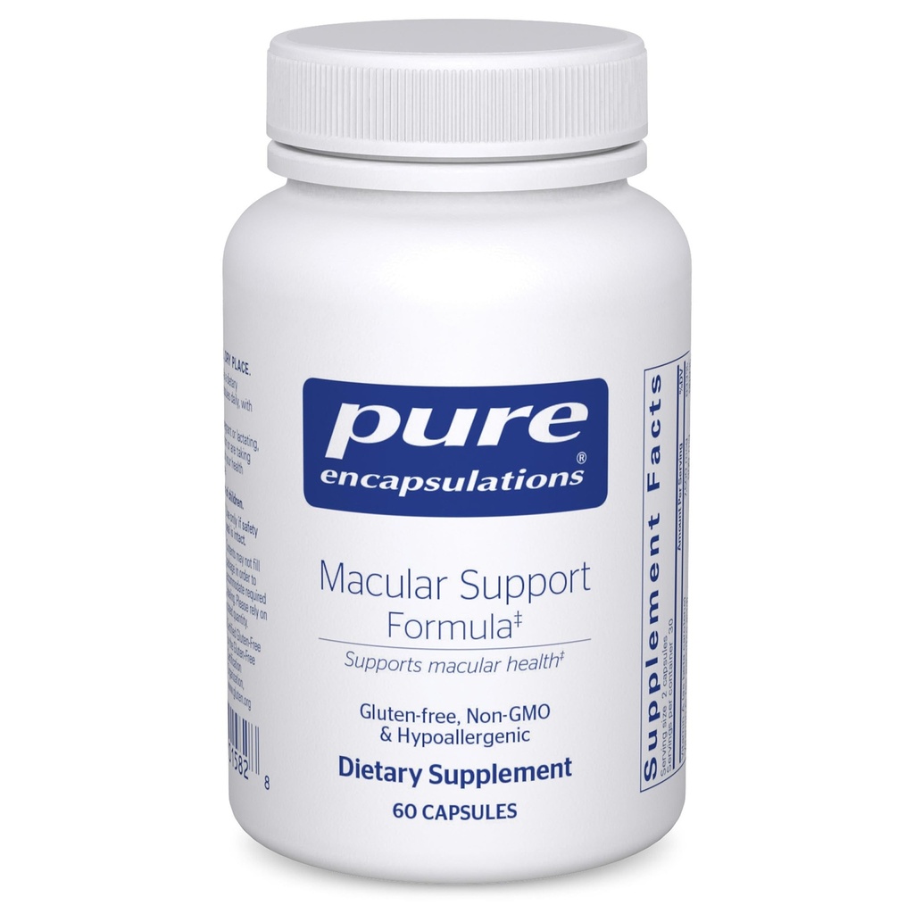 Pure indkapslinger Macular Support Formel 124; Hypoallergen Supplement med forbedret antioxidant Formel for sunde øjne *