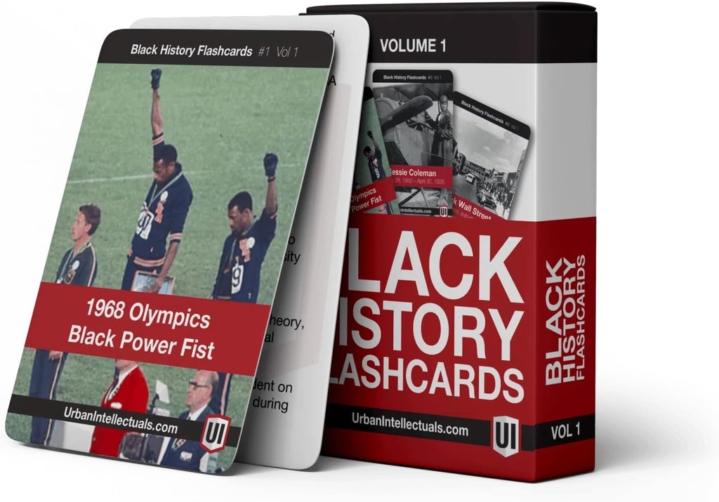 Urban Intellektuals Black History Flashcards - Volume 1 Berømt Sort Kulturferie Trivia at spille kort Uddannelsesaktivitet for voksne Classroom