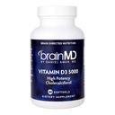 BrainMD af Dr. Amen Vitamin D3 5000 - 100 Softgels - High Potency Cholecalciferol - Gluten Free - 100 Servere