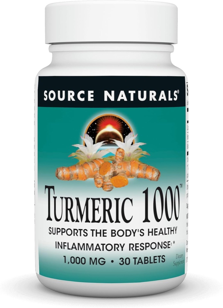 Kilde Naturals Gurkemeje 1000, understøtter kroppens sunde inflammatorisk respons *, 1000 mg - 30 tabletter