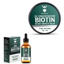 Biotin Beard Balm til mænd & Conditioning Beard Wax og Vækst Beard Growth Oil med 2X Koncentration Biotin til mænd, Hydrates & Thickens Facial Hår