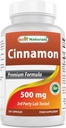 Bedste Naturals Cinnamon 500 mg 250 Kapsler (250 Tæl (pakning med 1))