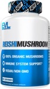 Evolution Nutrition Reishi Mushroom - Immunsystem & Health Support - 500mg Mushroom Supplement - 100% Økologisk, Vegan & Non- GMO - 60 Servering
