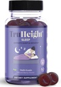 Truheight Sleep Gummies - Kids & Teen Natural Sleep Aid for Maximum Growth - Børne Melatonin Gummy - Melatonin, Ashwagandha, L Theanine, Lemon Balm, Age 4 +, Blandede Berry Flavor