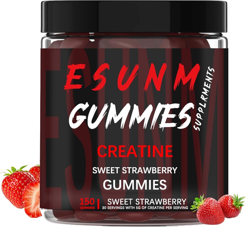 Sweet Creatin Strawberry Gummies Monohydrat Per Servering, Ingen sukker eller kunstige farver, Low- Calorie, Vegan & Halal, Blå Raspberry Artival 150 Greve