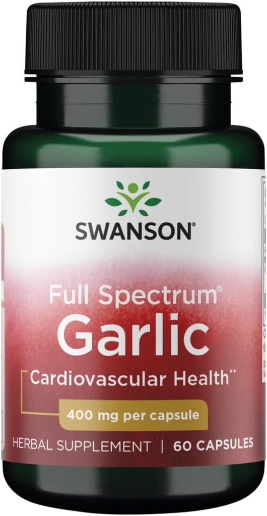 Swanson Full Spectrum Hvidløg (Cloves) 400 Milligram 60 Kapsler