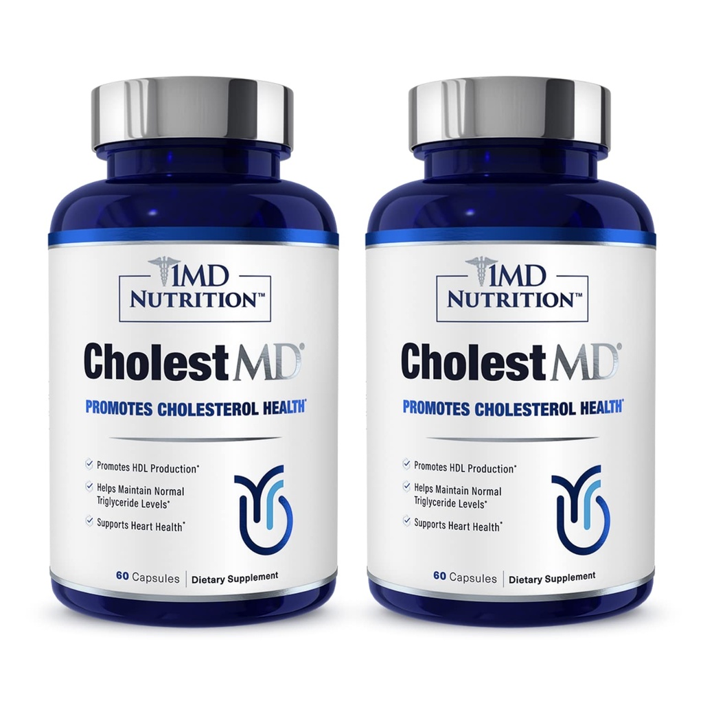 1MD Nutrition CholestMD med Olive Leaf Extract, Bergavit, Niacin, Hvidløg