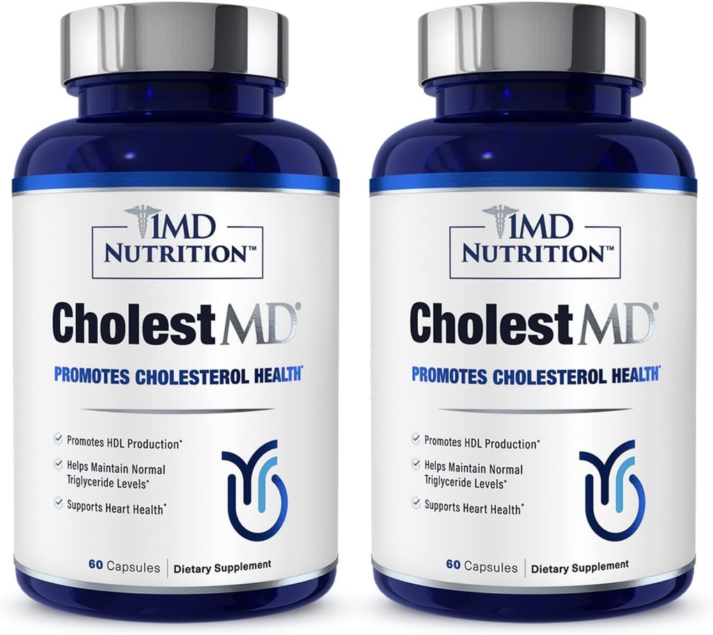 1MD Nutrition CholestMD med Olive Leaf Extract, Bergavit, Niacin, Hvidløg