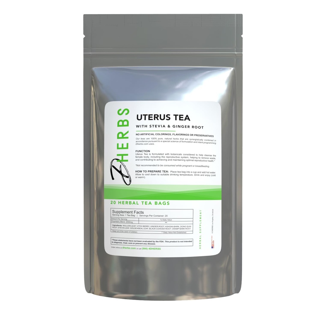 Urtete, Ginger Root, Mullein Leaf, Stevia og Vitex Berry (20 poser)
