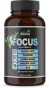 Focus 14- in-1 Nootrop Brain Supplement med Lions Mane, Alpha GPC Cholin, C-vitamin & B12, Taurine, Bacopa - Energi, Kognitiv, Memory Support, 60 Filler gratis kapsler