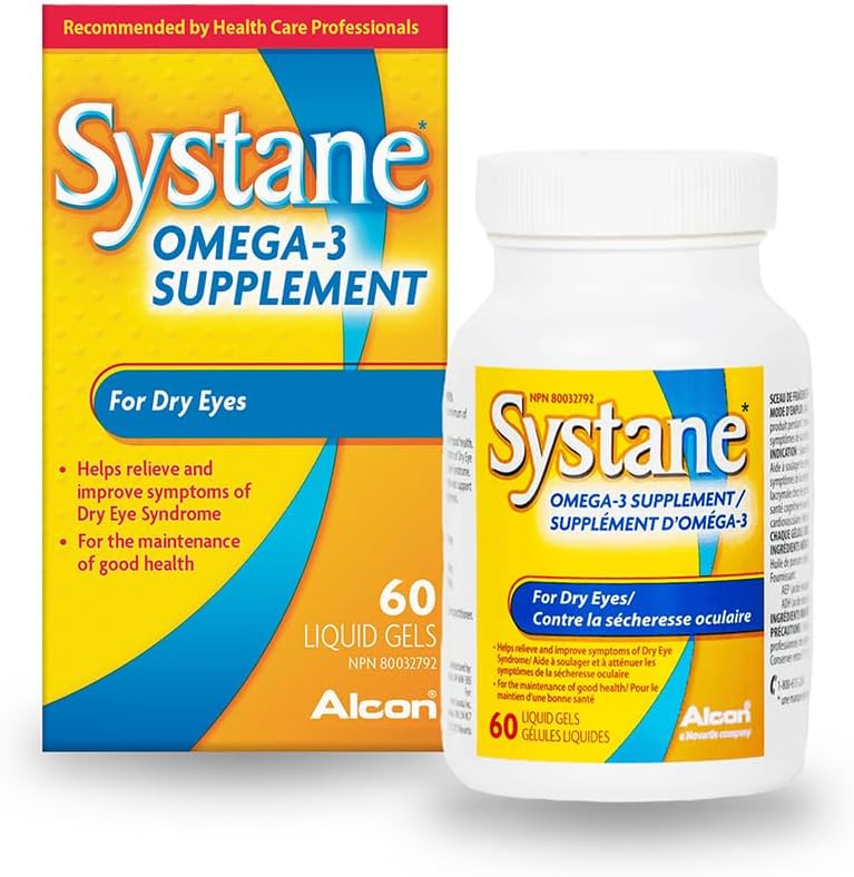 Alcon Systane Vitamin Omega-3 Sunde Tårer 60 Softgel