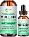 Mullein Drops til Lungs MSD 124; Kraftfuld Mullein Leaf Extract med Chlorophyll, C-vitamin, kanel til immunforsvar, Detox & Respiratory Support, Bronchial Support MSD 124; Non- GMO, Kosher, Gluten- Free