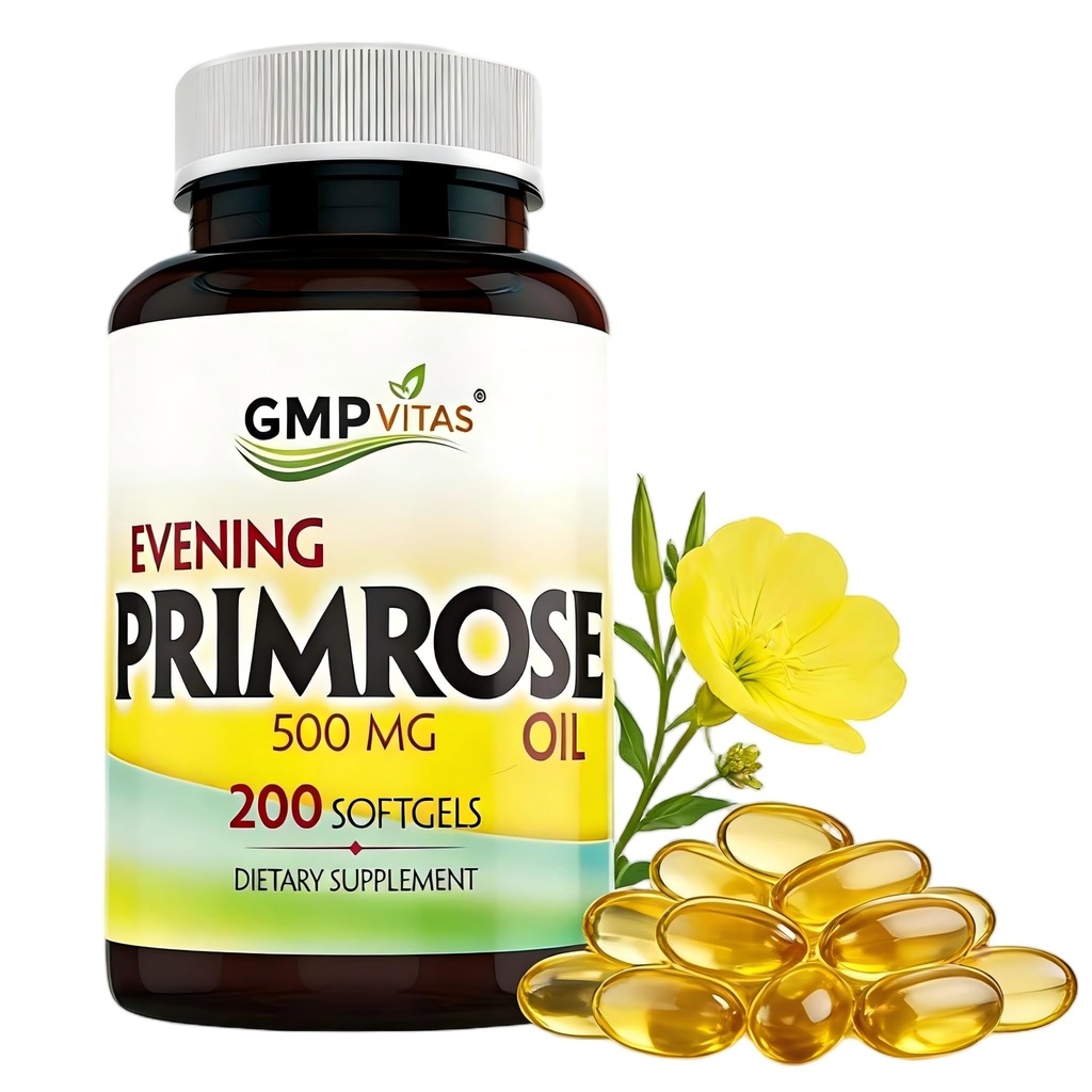 Aften Primrose Oil 500mg SoftelsCold Pressed Softels med 45mg GLA Opretholde Smooth- Sund udseende Skin- Understøtter Hormonal Balance