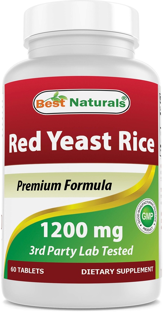 Bedste Naturals Red Yeast Rice 1200 Mg 60 tabletter (Citrinin Free)