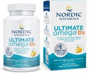 Nordiske Naturals Ultimate Omega- D3, Lemon Flavor - 60 Soft Gels - 1280 mg Omega-3 + 1000 IE D3- vitamin - EPA & DHA - fremmer hjerne, hjerte og immunforsvar - 30 Servere