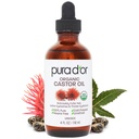 PURA D 'OR 4 Oz ORGANIC Castor Oil - 100% Pure USDA Certified Cold Pressed, Hexane Free Eyelash & Eyebrow Serum - For Fuller, Thicker Lass & Brows - Hud og hår