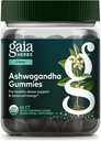 Gaia Herbs Organic Ashwagandha Gummies, Stress Support, Kanel, Ginger, Gluten Free, Vegan, 45 Greve