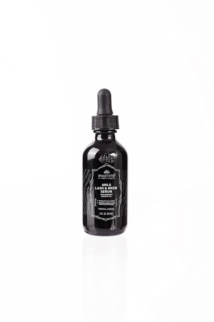 Svastsya Body & Mind Organic Amla Castor Oil -Cold presset til Eyelash & Eyebrow vækst - Lash Serum for Længere, Thicker Lashes - Hår Growth Oil med Amla for Thicker, Sundere hår